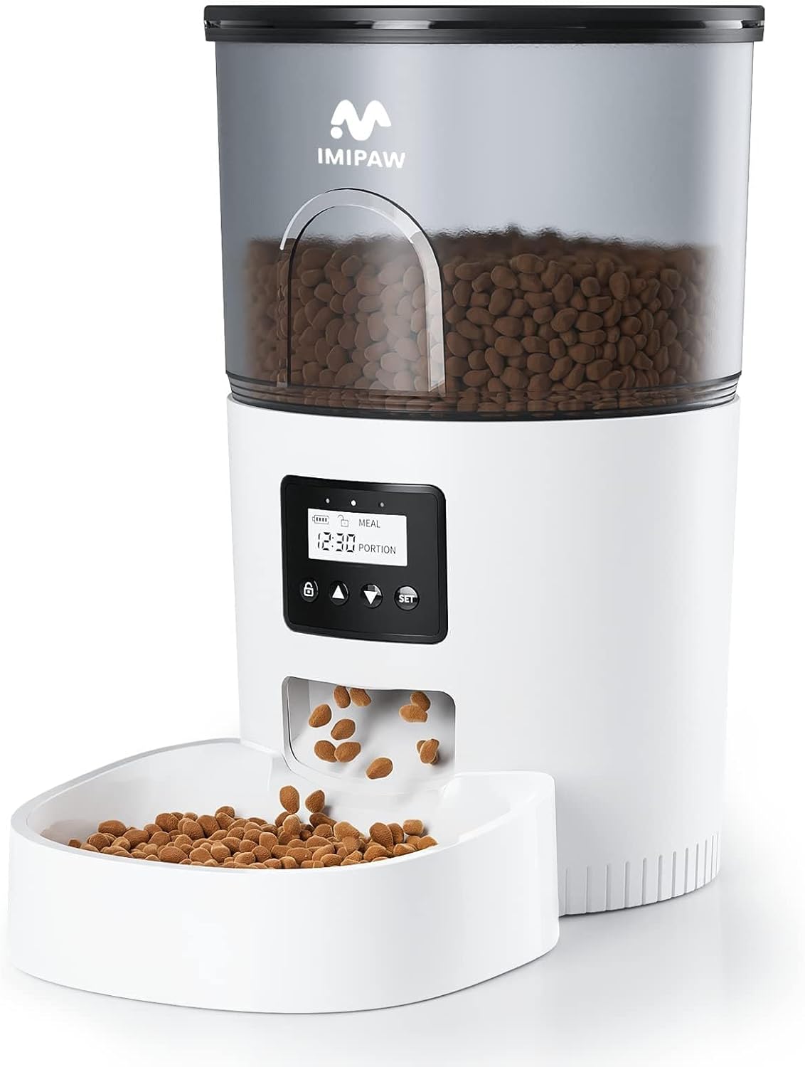IMIPAW Automatic Cat Feeders, 3L Timed Cat Dry Food Dispenser with Des