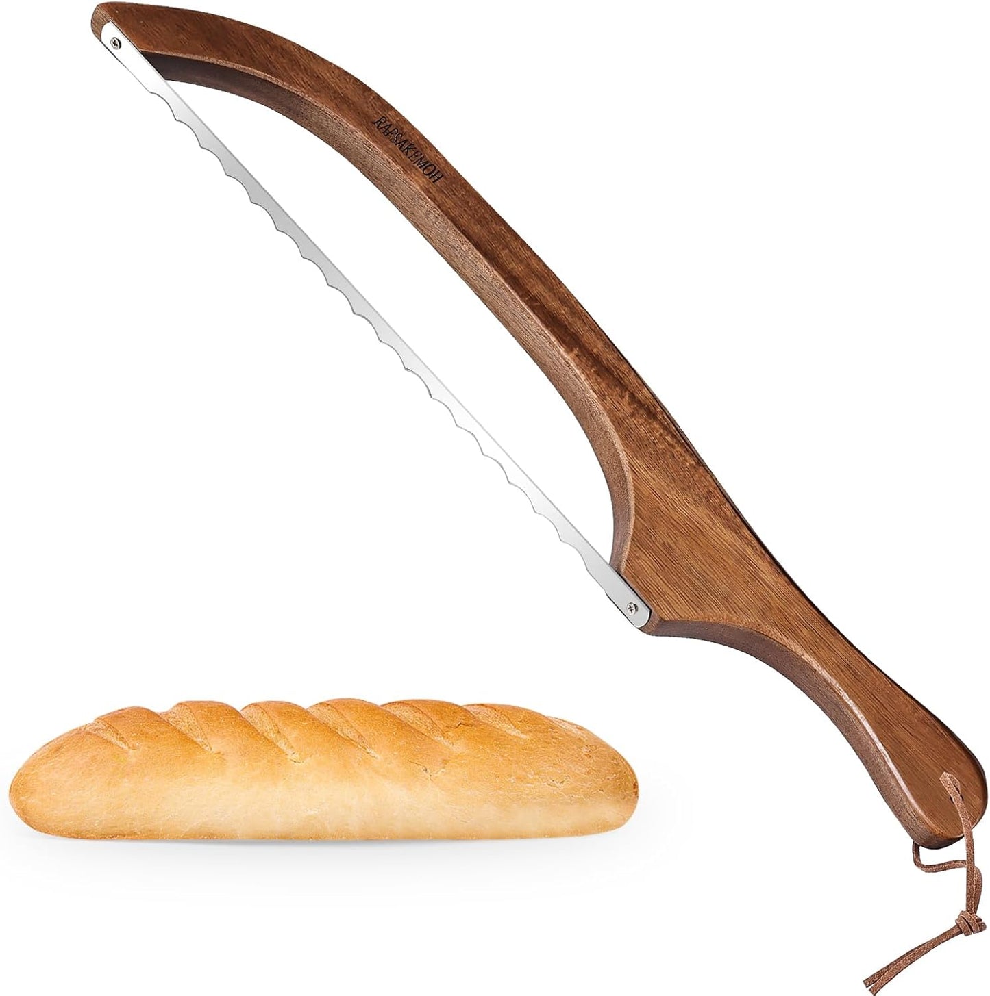 Bread Knife for Homemade Bread, Sourdough bread knife,Bread slicer for Homemade Bread, Baguettes and More Cuts Thin,Bow Design Easy to Cutting Even Slices