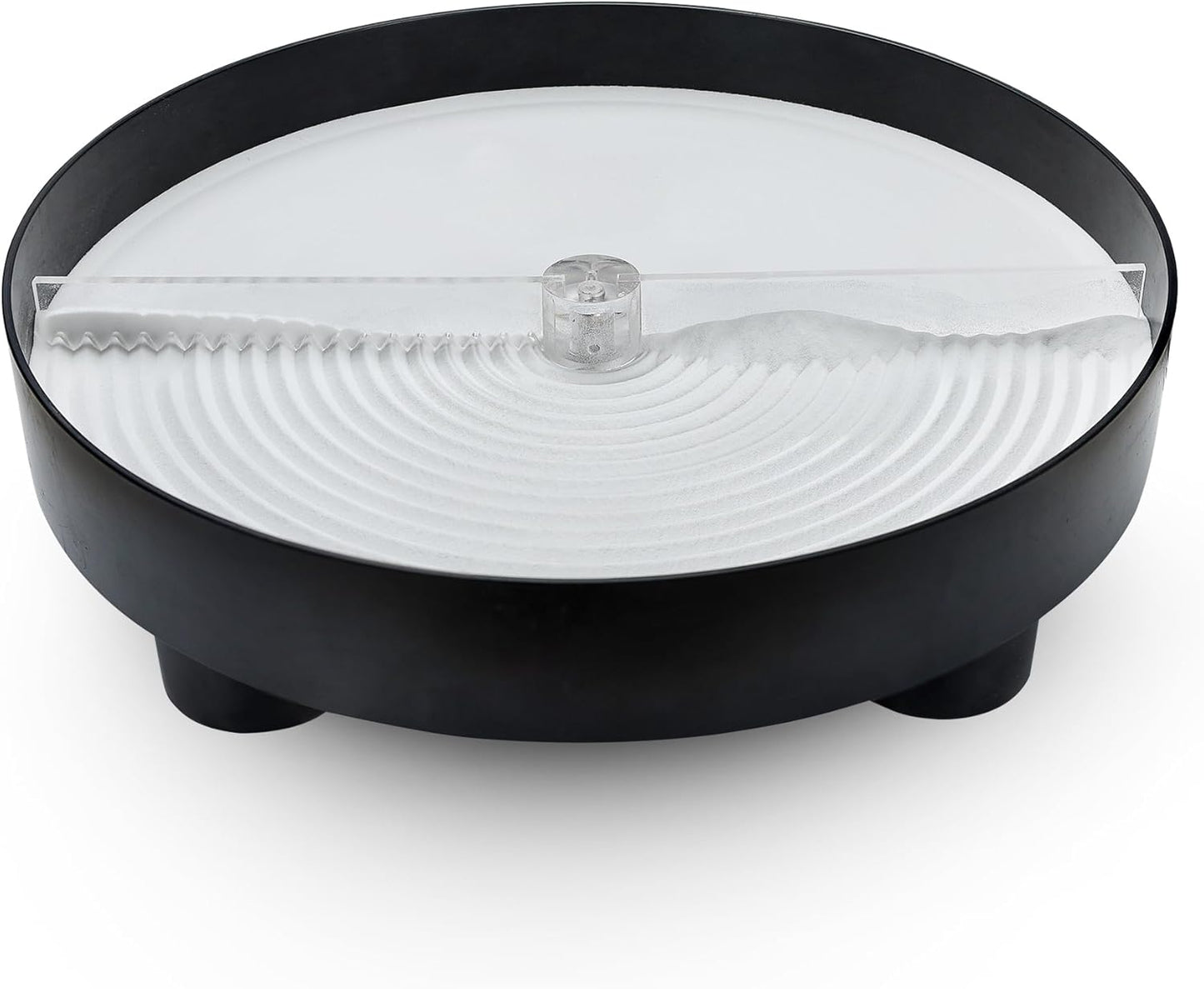 11.5" Automatic Garden Zen Self Rotating Sandscrape Tray, Mindfulness Meditation Stress Relied Therapy Sand Tray for Home Office Desk Decor