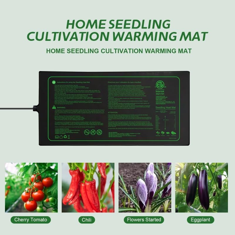 Upgrade Version 2PK Seedling Heat Mat with ETL Listed,Warm Hydroponic 