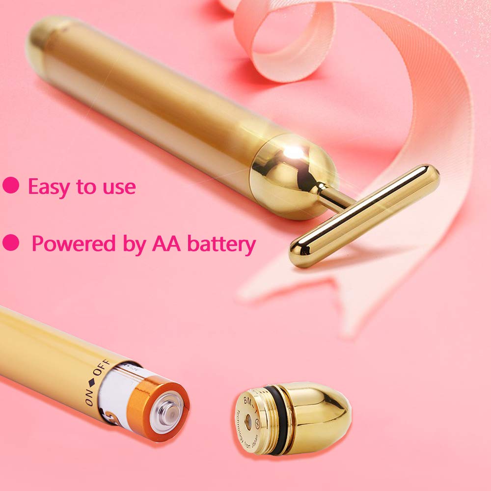Amirce Face Massager Roller Golden 3D Roller Electric Facial Roller an