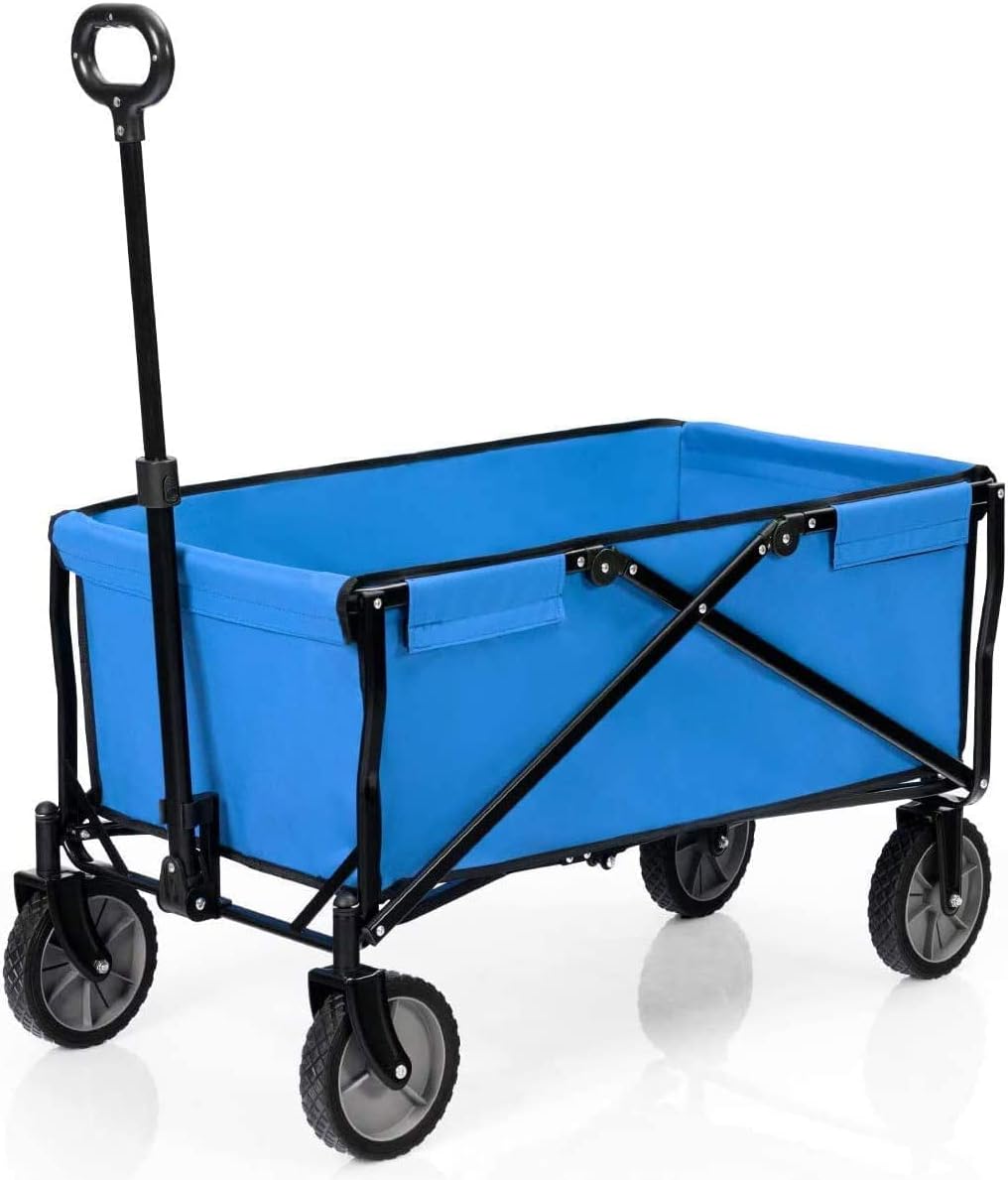 Portable Camping Cart,Outdoor Coapsible Utility Wagon Heavy Garden Por