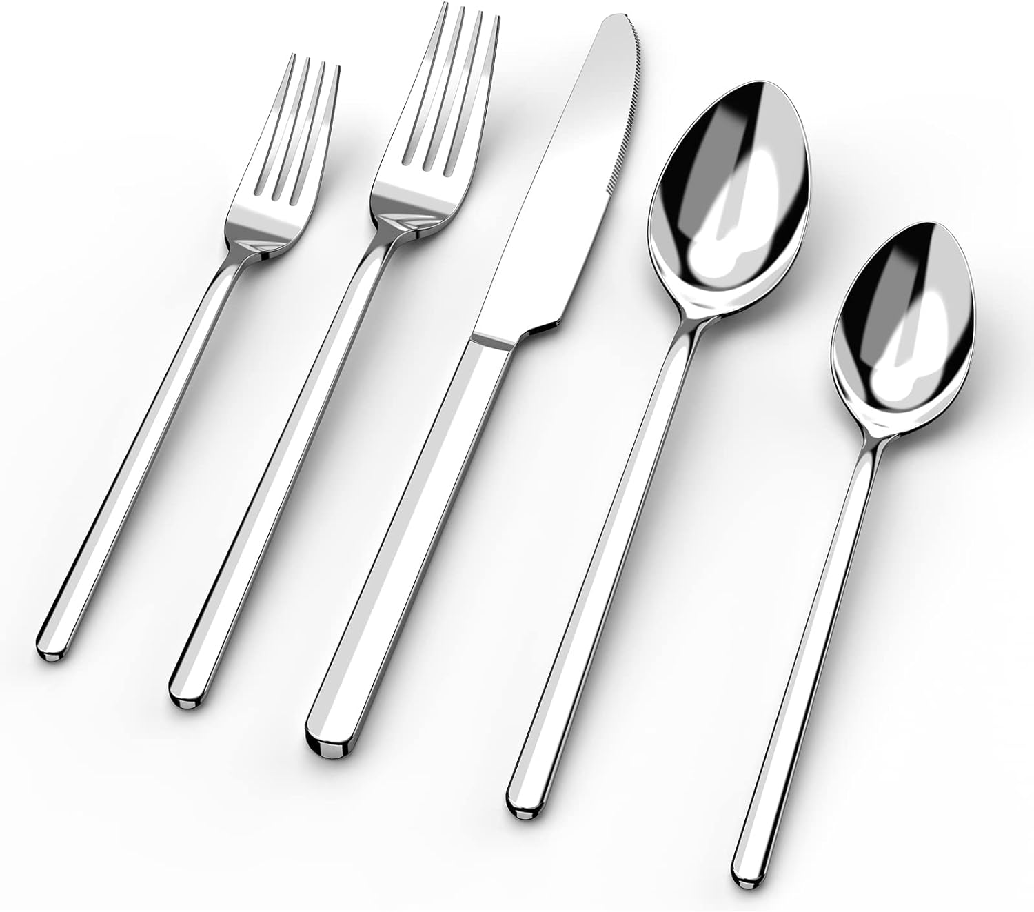 KINGSTONE Silverware Set, 20 Piece Flatware Cutlery Set for 4, 18/10 S