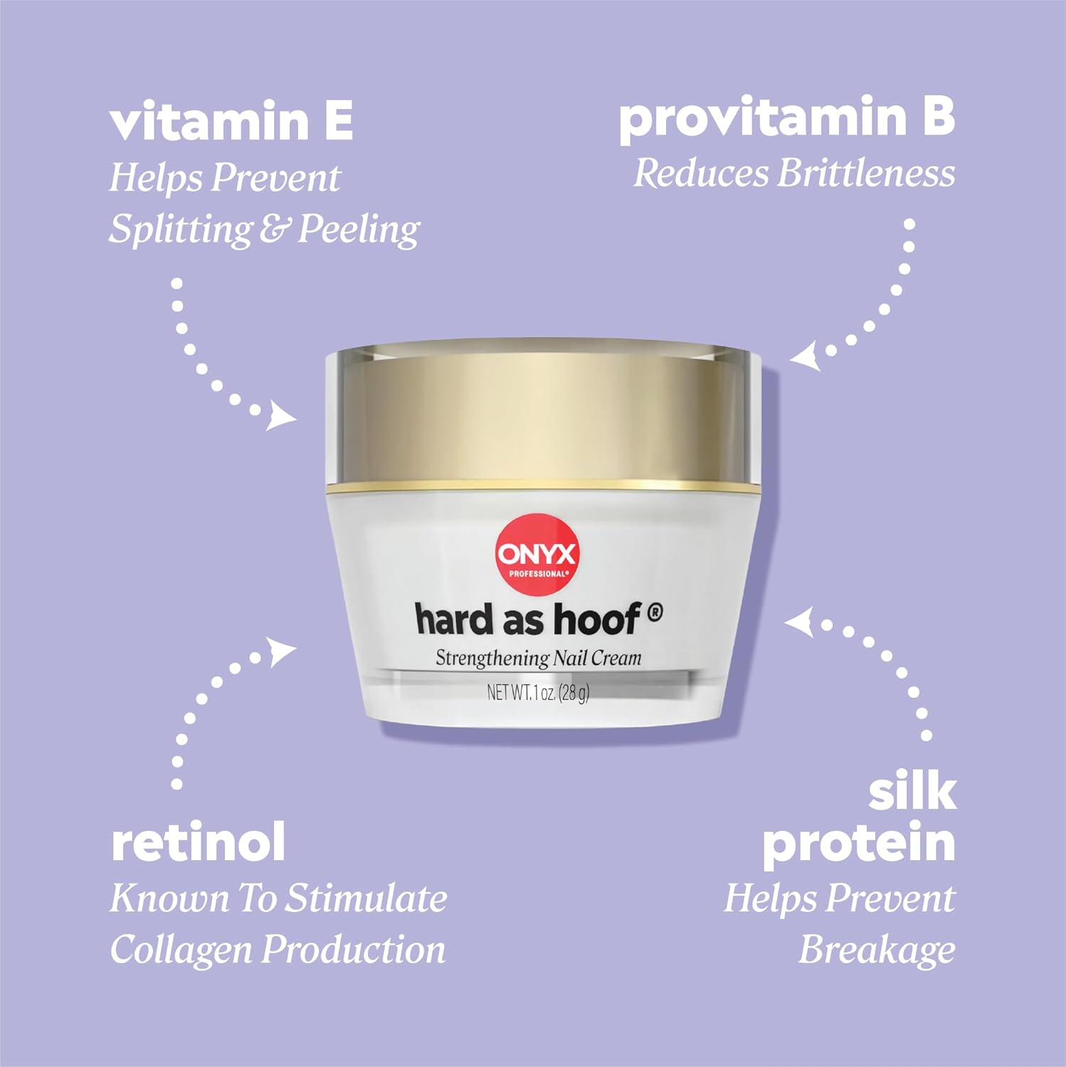Onyx Professional Hard as Hoof Nail Strengthening Cream, Cherry Almond