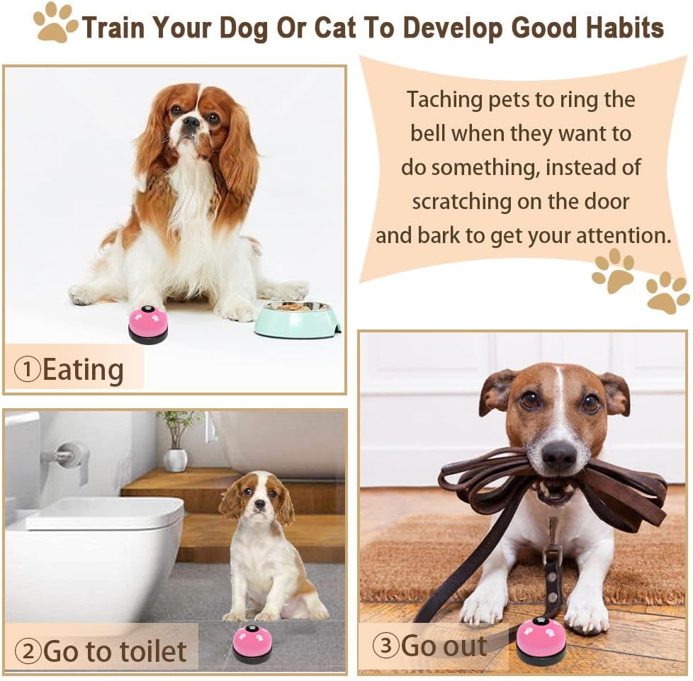 2 Pack Dog Door Bells Dog Doorbell to go Outside Puppy Train Bell for 