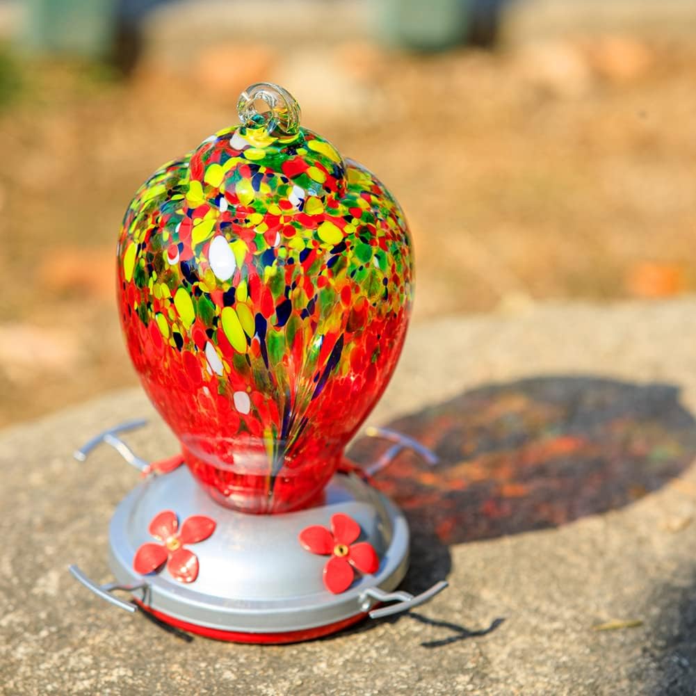 WOSIBO Hummingbird Feeder for Outdoors Patio Large 32 Ounces Colorful 