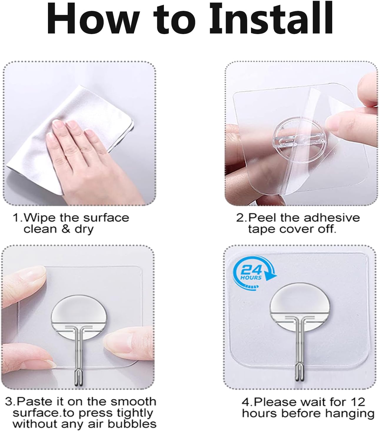 Adhesive Hooks for Hanging Heavy Duty Wall Hooks Self Adhesive Towel C