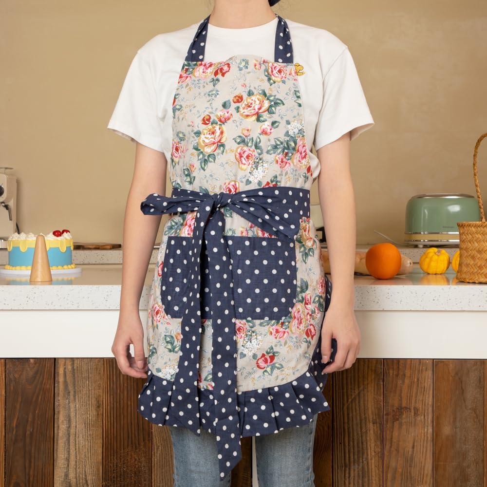 NEOVIVA Cooking Aprons with Pockets for Mama and Me, Parent and Child 