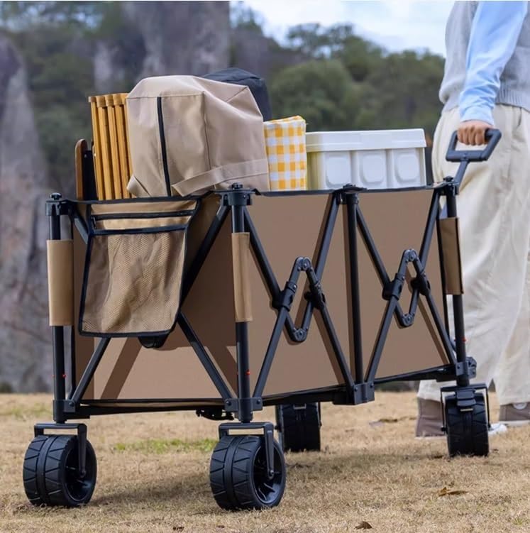 Collapsible Wagon Cart with Wheels Foldable Folding Wagons Carts Silen