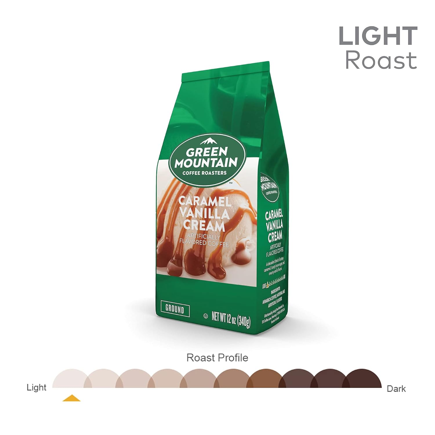Green Mountain Coffee Roasters, Caramel Vanilla Cream, Ground Flavored