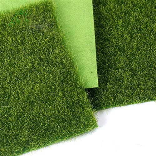 30Pcs Grass Mat Green Artificial Lawns 15x15cm Small Turf Carpets Fake Sod Home Garden Moss for Home Floor Wedding Decoration - (Color: 30pcs 15X15cm)