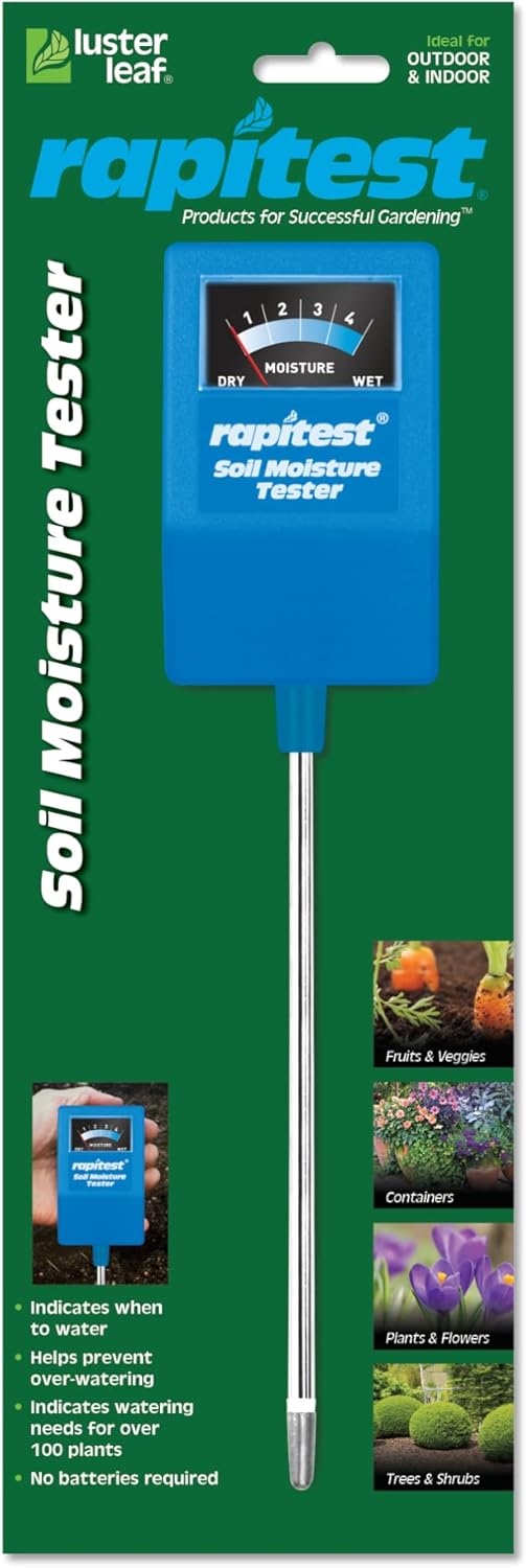 Luster Leaf/Rapitest Soil Moisture Tester for Containers, Lawns and Gardens