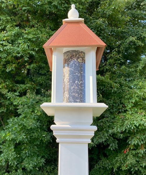 Wing & A Prayer Pavilion Bird Feeder, Hammered Copper Colored Roof