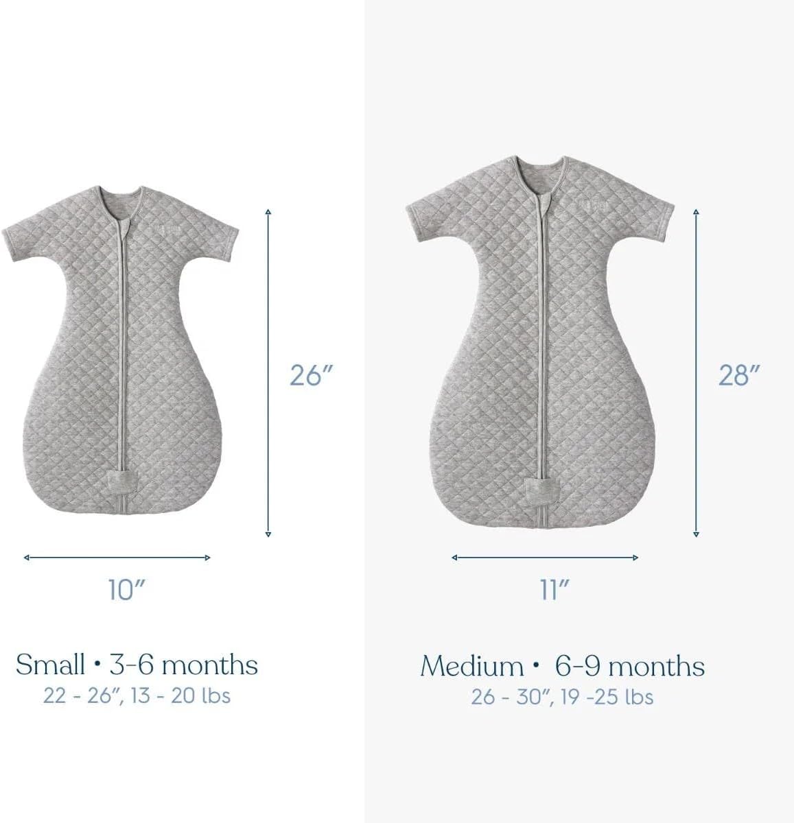 HALO Easy Transition Sleepsack Wearable Blanket, TOG 1.5, Heather Grey, Small