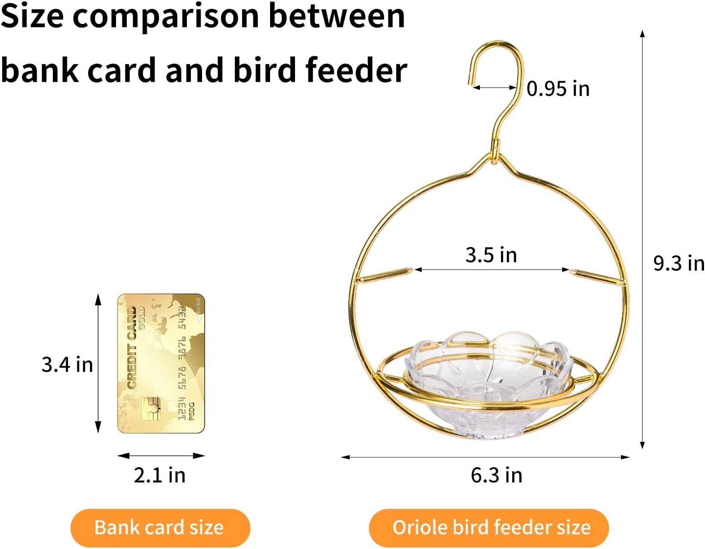 Oriole Feeders for Outdoors Hanging with Fruit Holder, Golden Oriole Feeders, Easy to Disassemble and Wash, Used for Bird Watching in The Courtyard