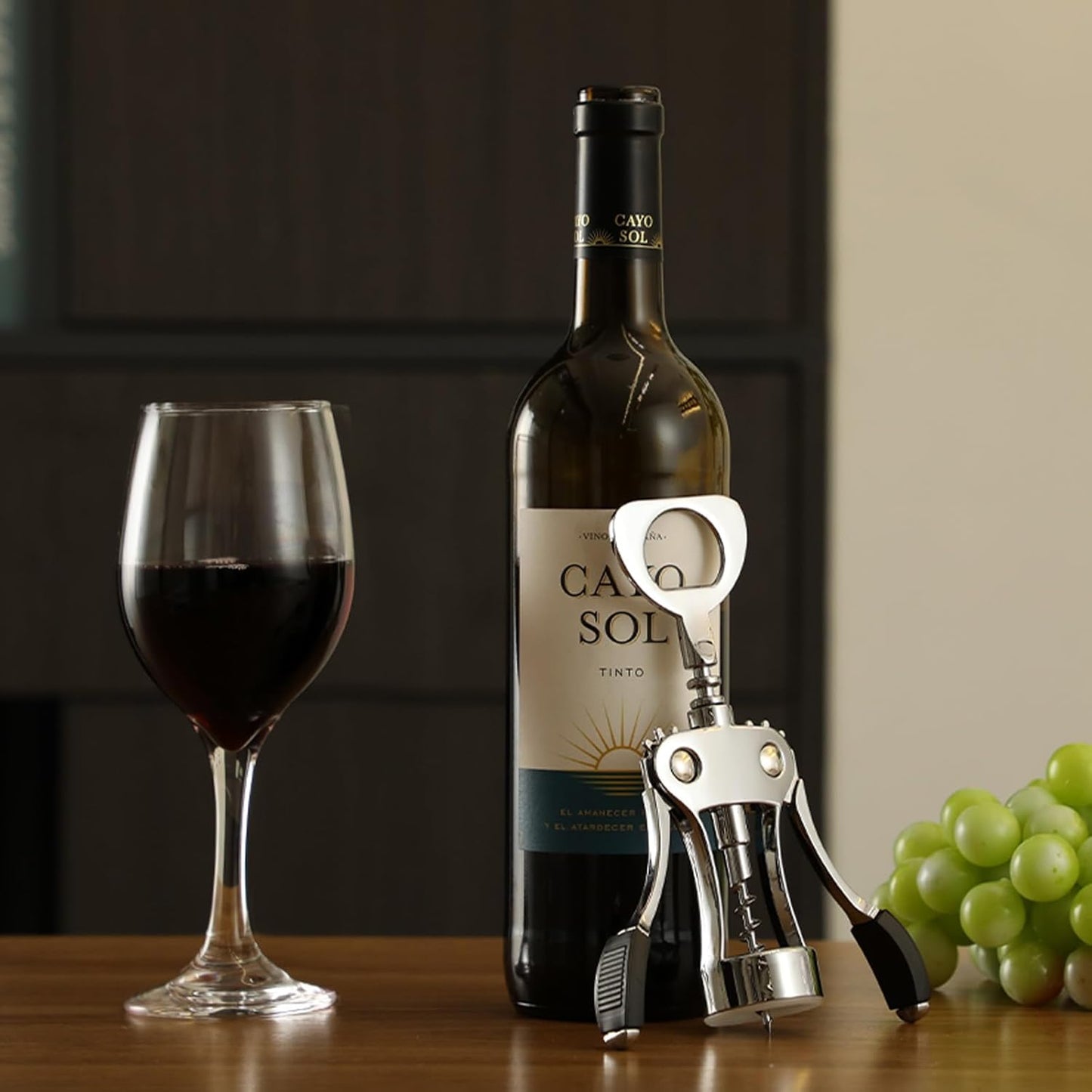 KORCCI Wine Opener, Heavy-Duty Zinc Alloy Wing Corkscrew, Premium Beer
