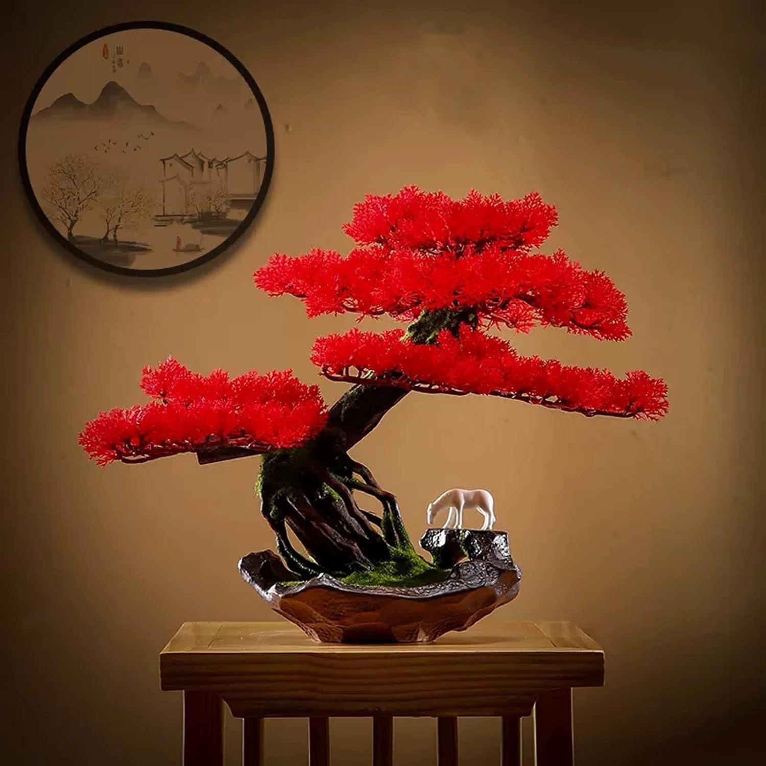 Fake Plants Faux Bonsai Pine Tree Artificial Potted Plant Fake Tree Or