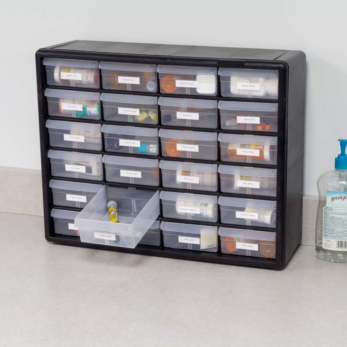 Akro-Mils 24-Drawer Plastic Drawer Storage Cabinet for Garage Organiza