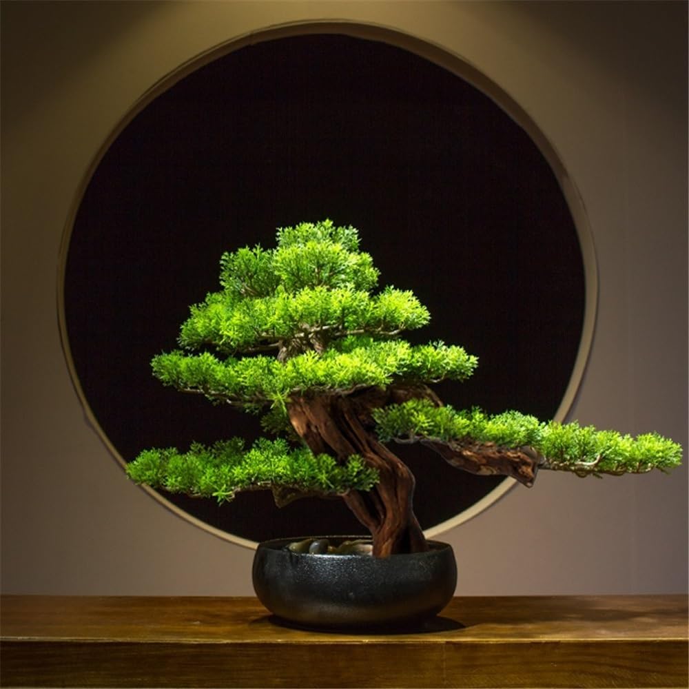 Fake Plant Artificial Bonsai Tree with Ceramic Pots Office Planter Liv