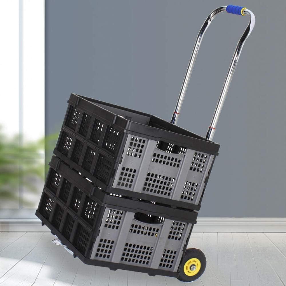 Steel Foldable Folding Trolley with Anti Puncture Solid Wheel and 150 
