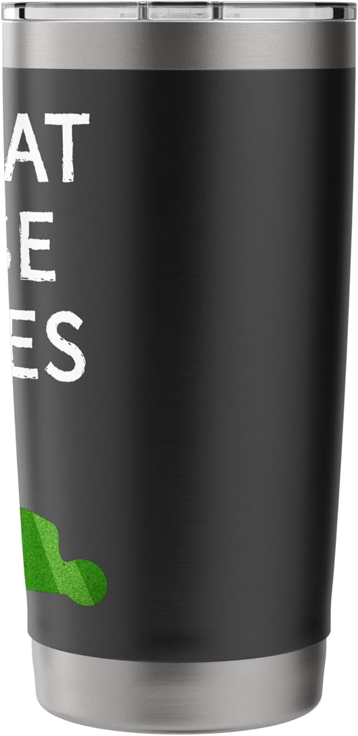 Look at Those Stripes Funny Lawn Mowing Grass Lawn Mower Dad Stainless Steel Insulated Tumbler
