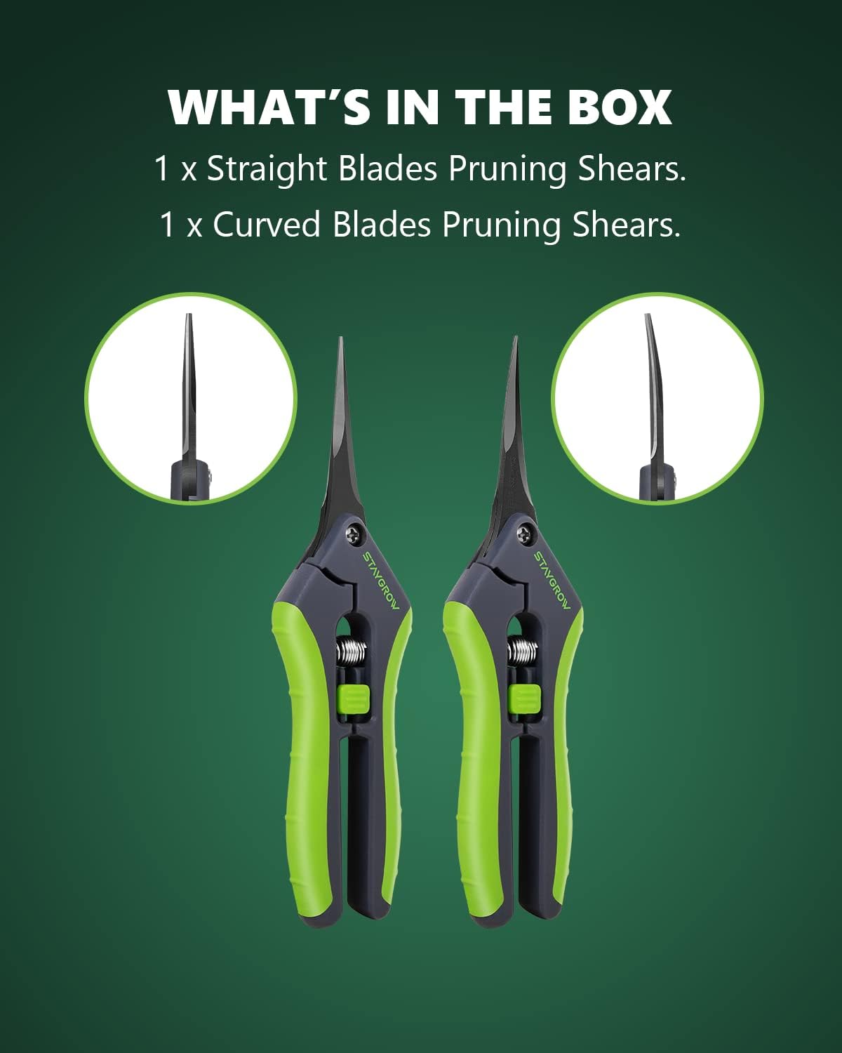 2pcs 6.5" Pruning Shears for Gardening, Ultra Sharp Garden Scissors fo