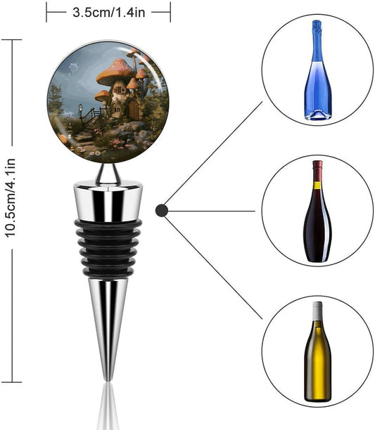 Mushroom Garden Wine Stoppers Zinc Alloy Bottle Sealer Detachable Leak