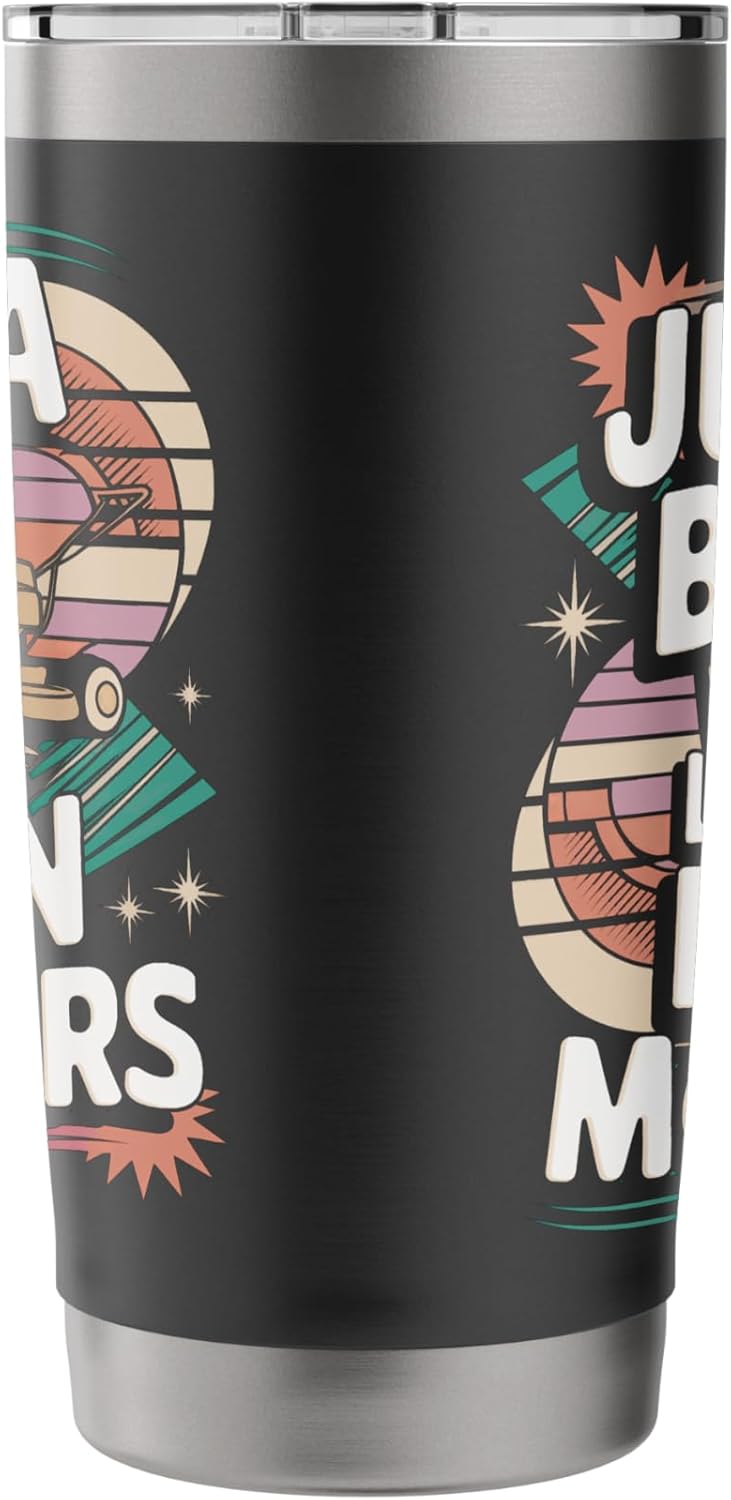 Mowing Mowers Just A Boy Who Loves Lawn Mowers Lawn Mowing Stainless Steel Insulated Tumbler