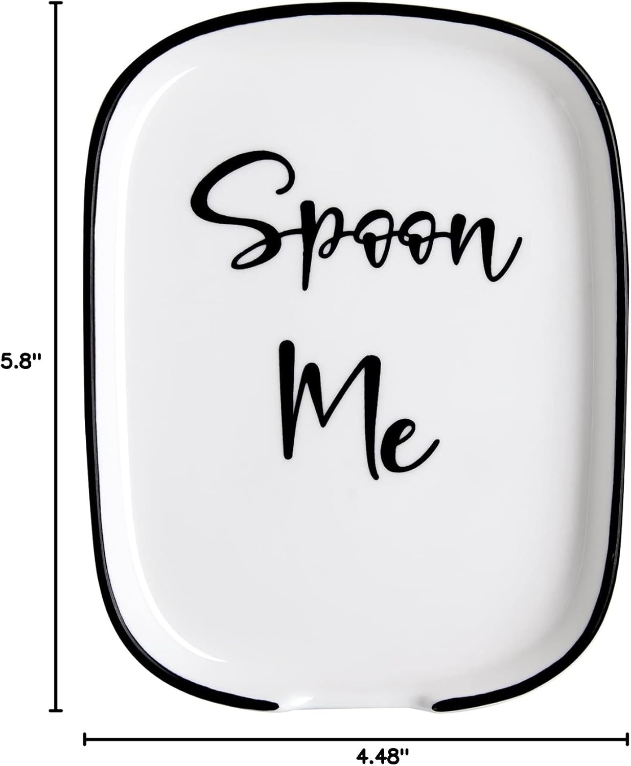 Ceramic Spoon Rest for Stove Top, Large Spoon Holder for Kitchen Count