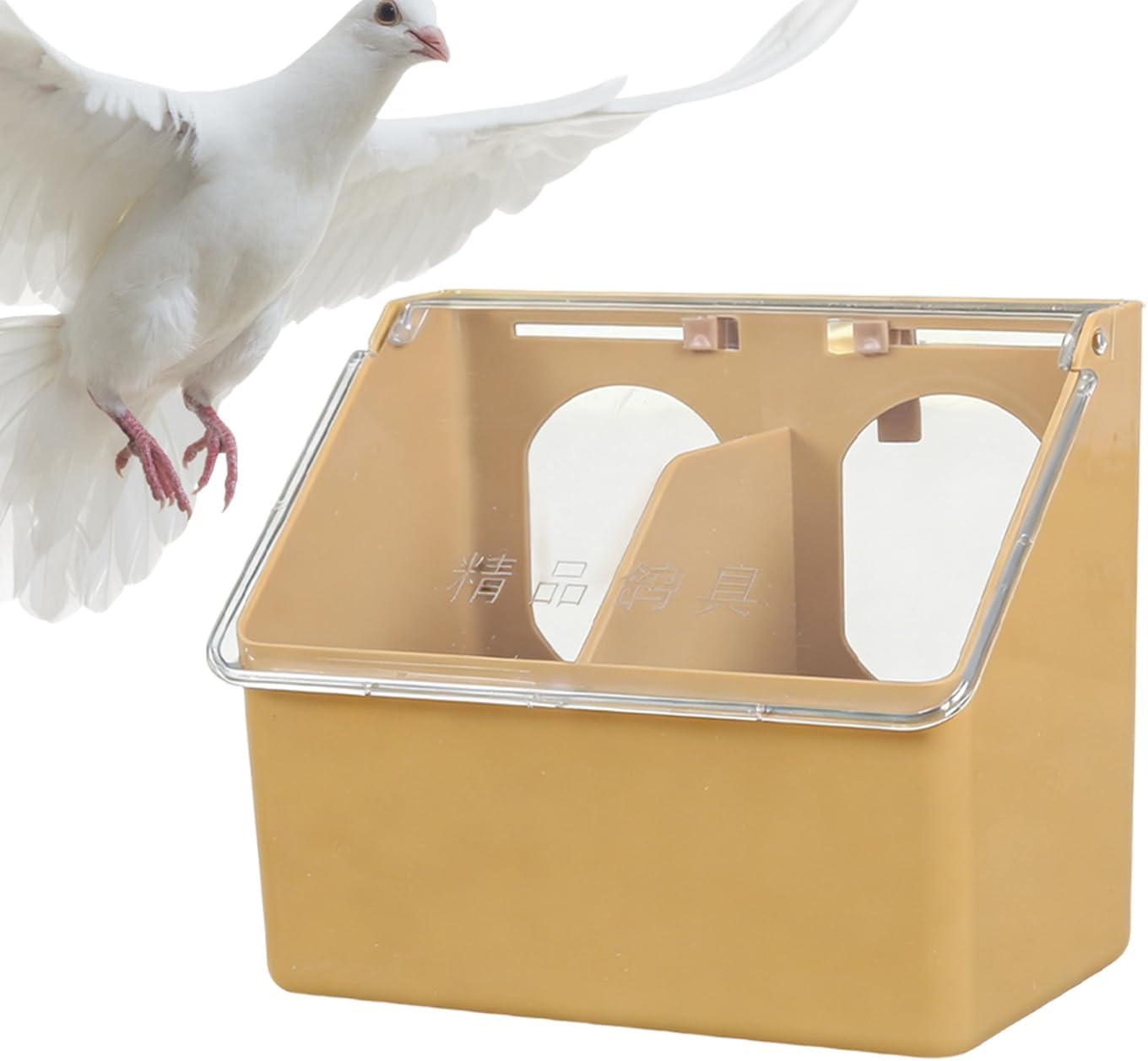 Poultry Feeder - High Volume Grain Supply, Wall Mount Bird Feeding Con