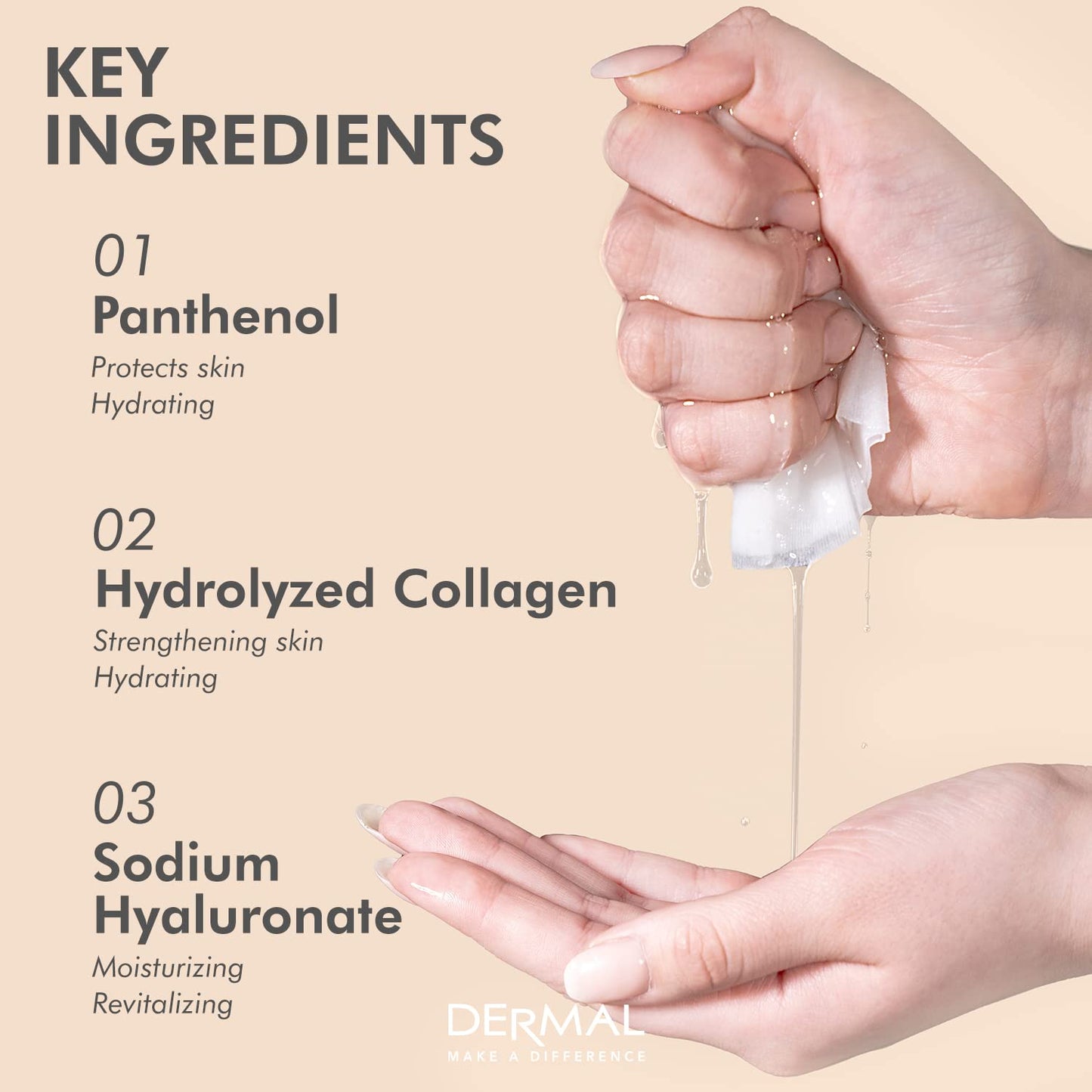 DERMAL Korean Collagen Face Mask 32 Combo Pack A+B Set – Hydrating & S