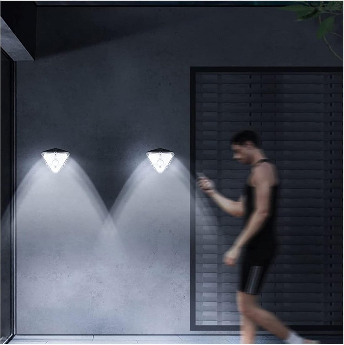 Courtyard Light 4 Pcs Outdoor Solar Light Motion Sensor Wall Lamp Outdoor Waterproof Solar Power Street Light for Door Front Garden Garage