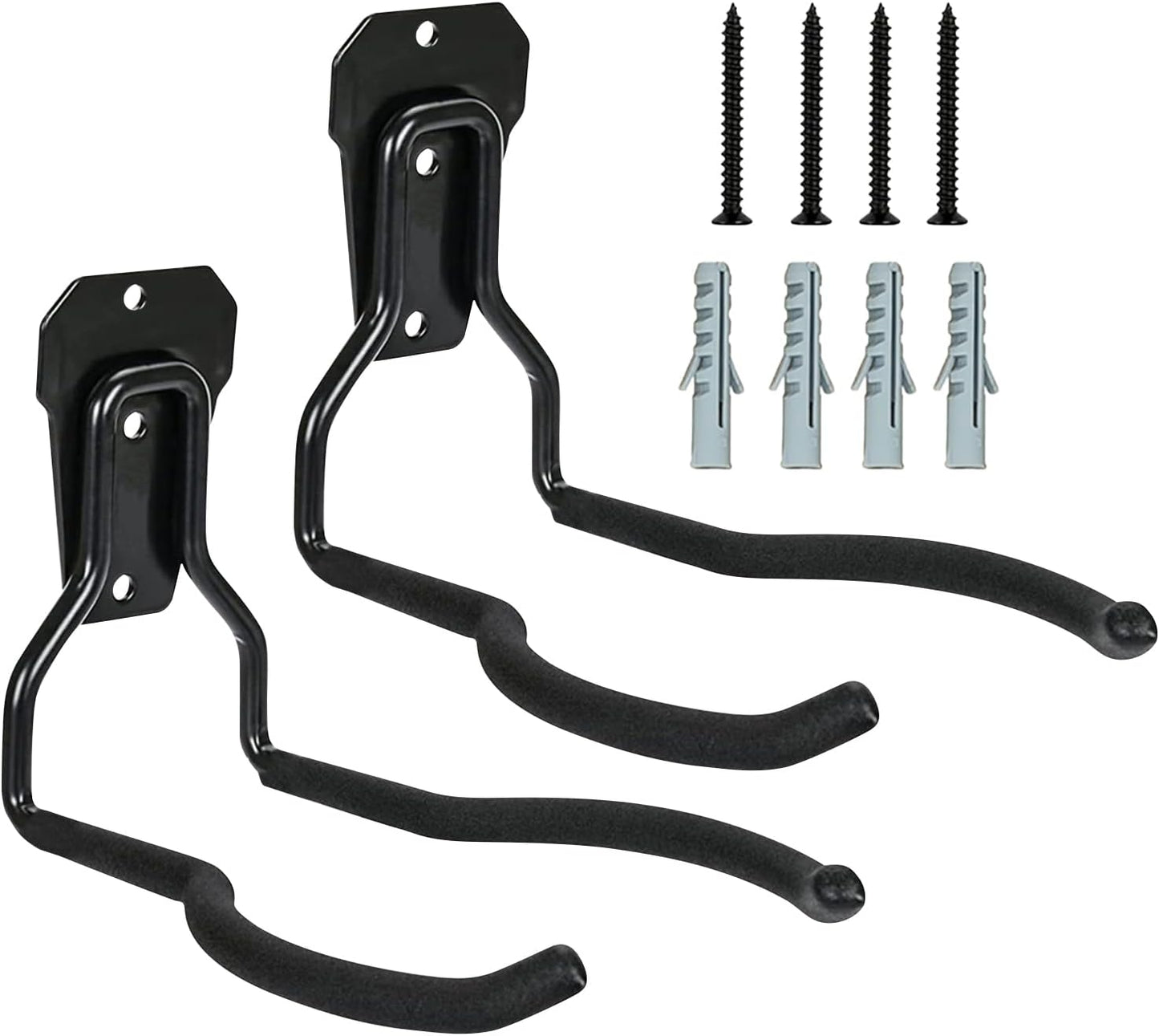 Garage Wall Hooks,Black Rustproof - Garden - Multipurpose Space-Saving