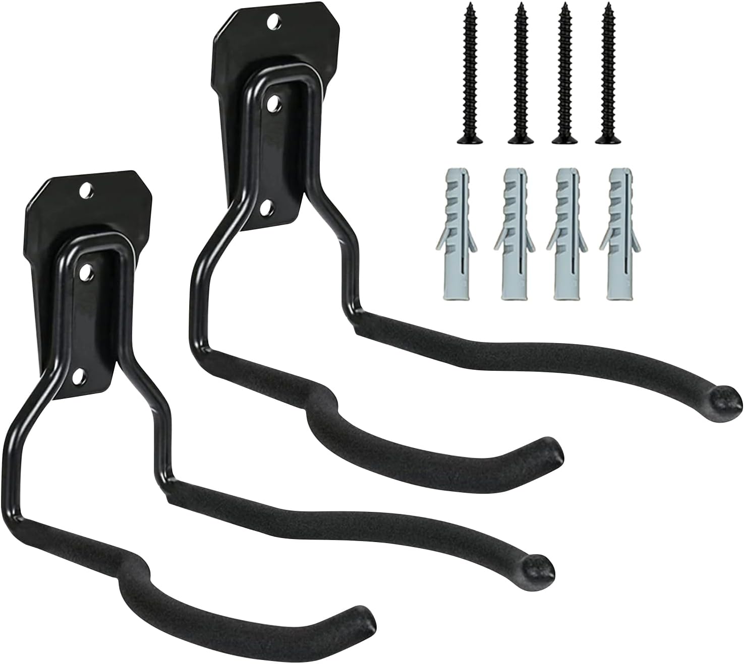 Garage Wall Hooks,Black Rustproof - Garden - Multipurpose Space-Saving