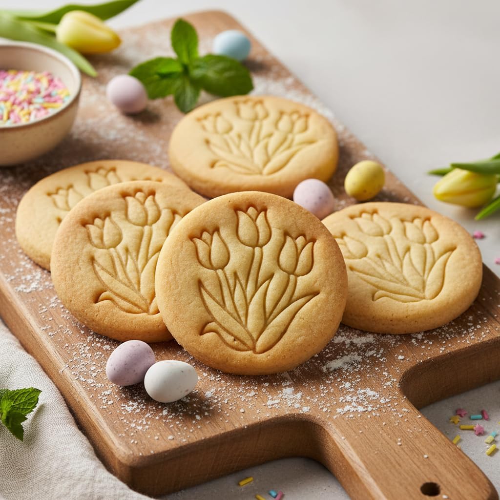 BAKERLOGY Tulip Garden Cookie Cutter - Bake Spring themed Cookies, Det