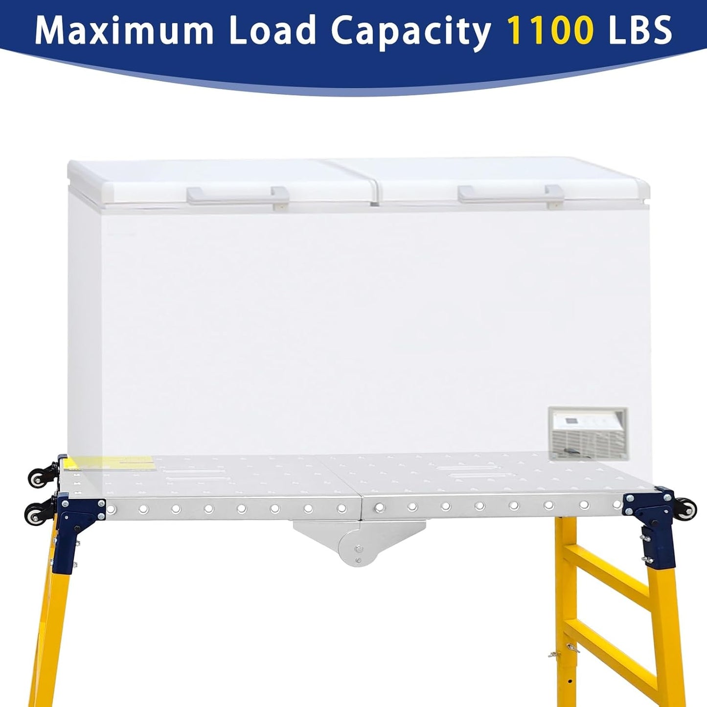 VKE Galvanized Steel Large Work Platform Support 1000 lbs 47"x14", Hei