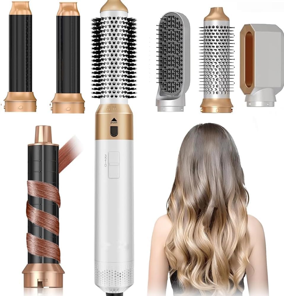 Hair Dryer Brush 5 in 1, Negative Ion Blow Dryer Brush Set - 110,000 R