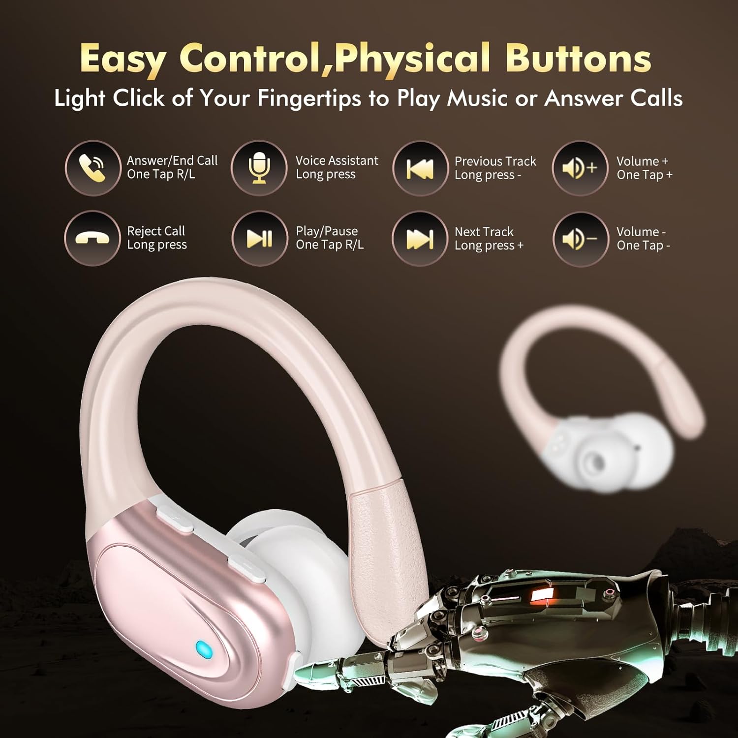 Wireless Earbuds, Sports Bluetooth Headphones, 80Hrs Playtime Ear Buds