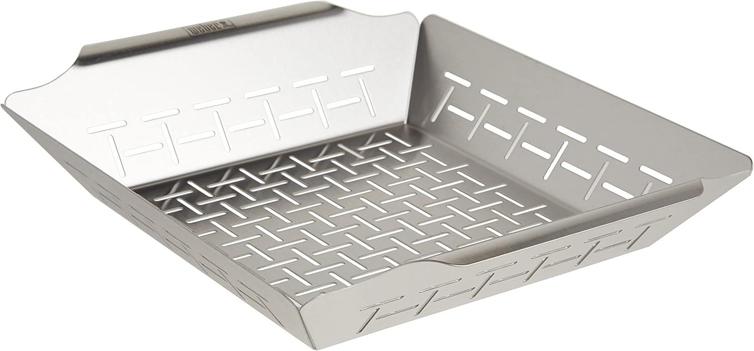 Weber Deluxe Grilling Basket – Stainless Steel Grill Basket for Vegeta