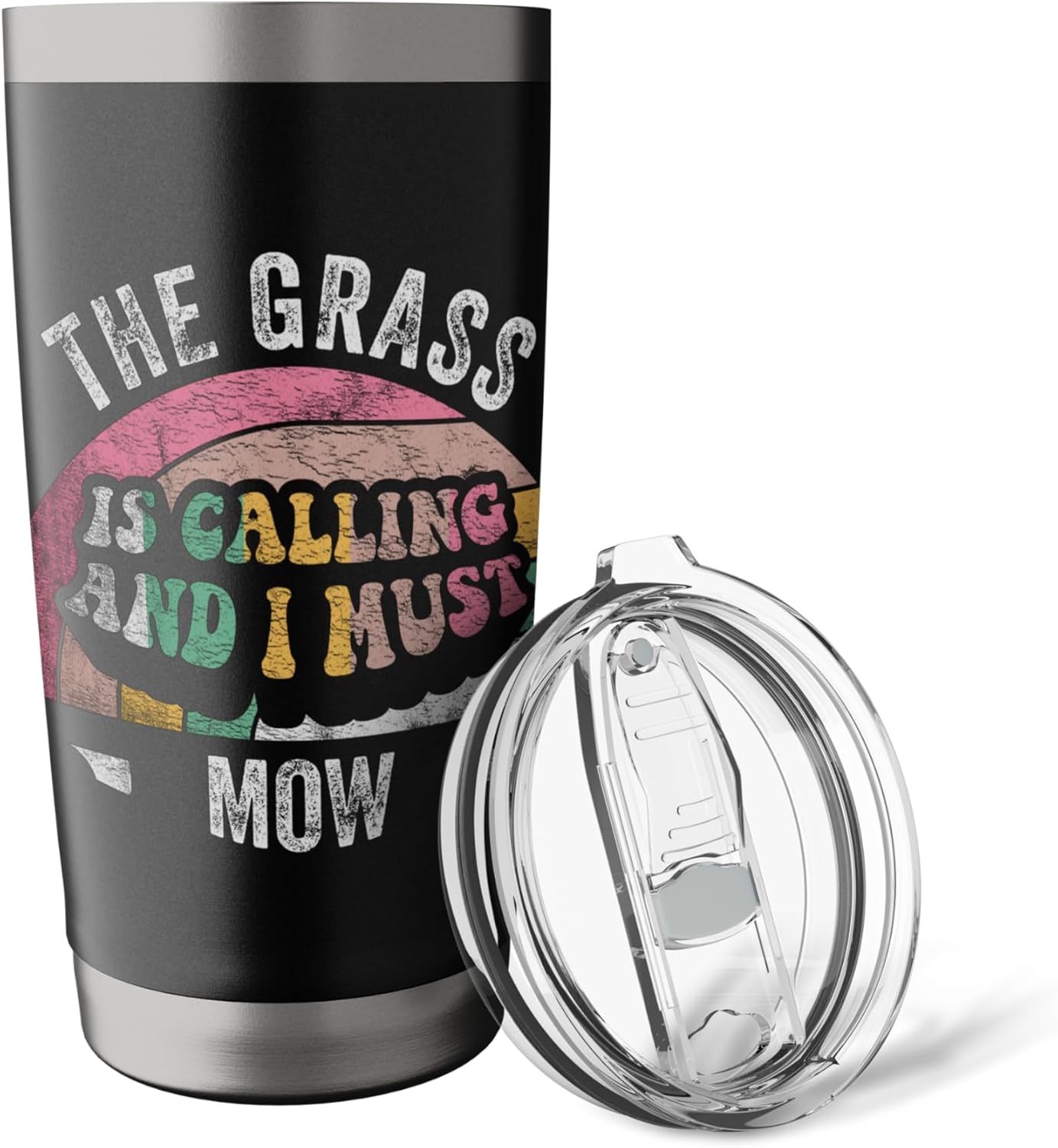 Funny Lawn Mowing Shirt Retro Vintage Mowing Gift Lawn Care Stainless Steel Insulated Tumbler