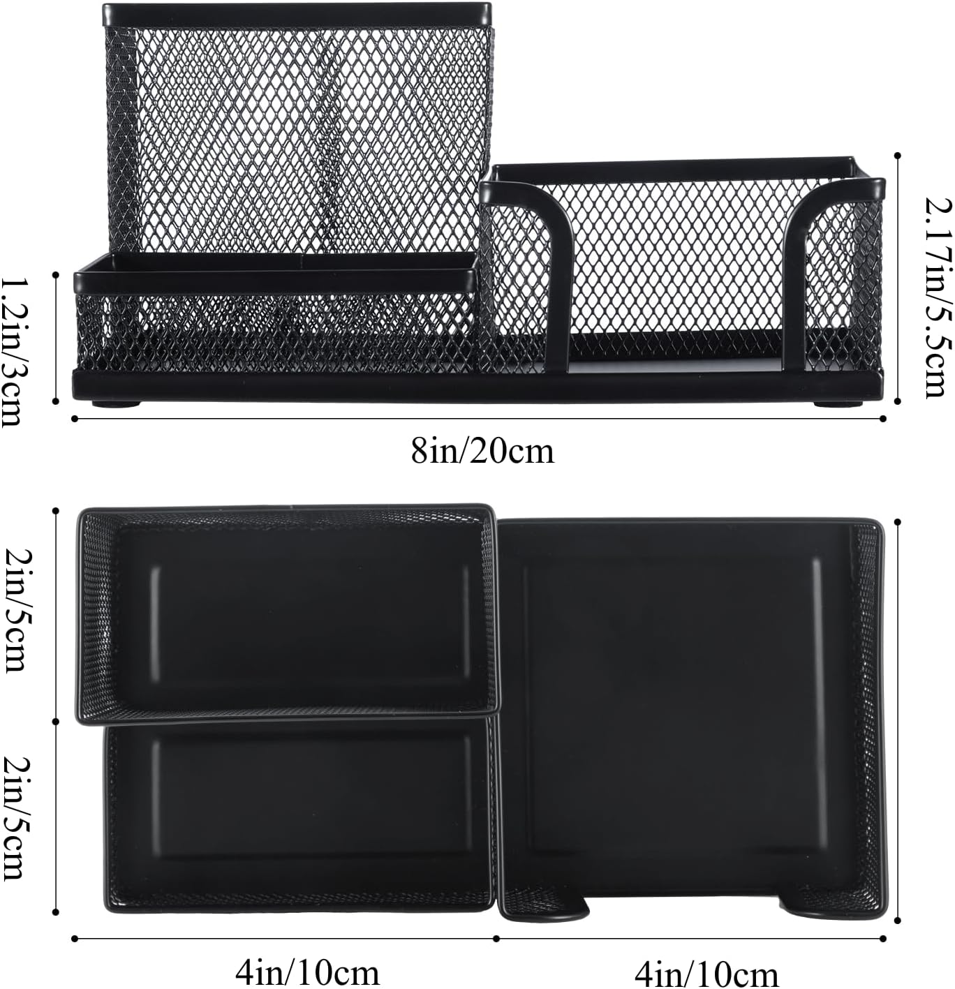 M&G Mesh Pen Holder Desk Organizers Pencil Holder for Desk Black, 3 Co