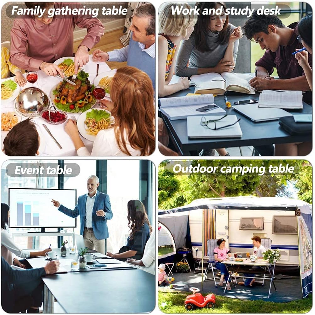 FDW Folding Half Portable Foldable Table for Parties Backyard Events (White, 6 FT 70 * 29) (White, 6 FT)