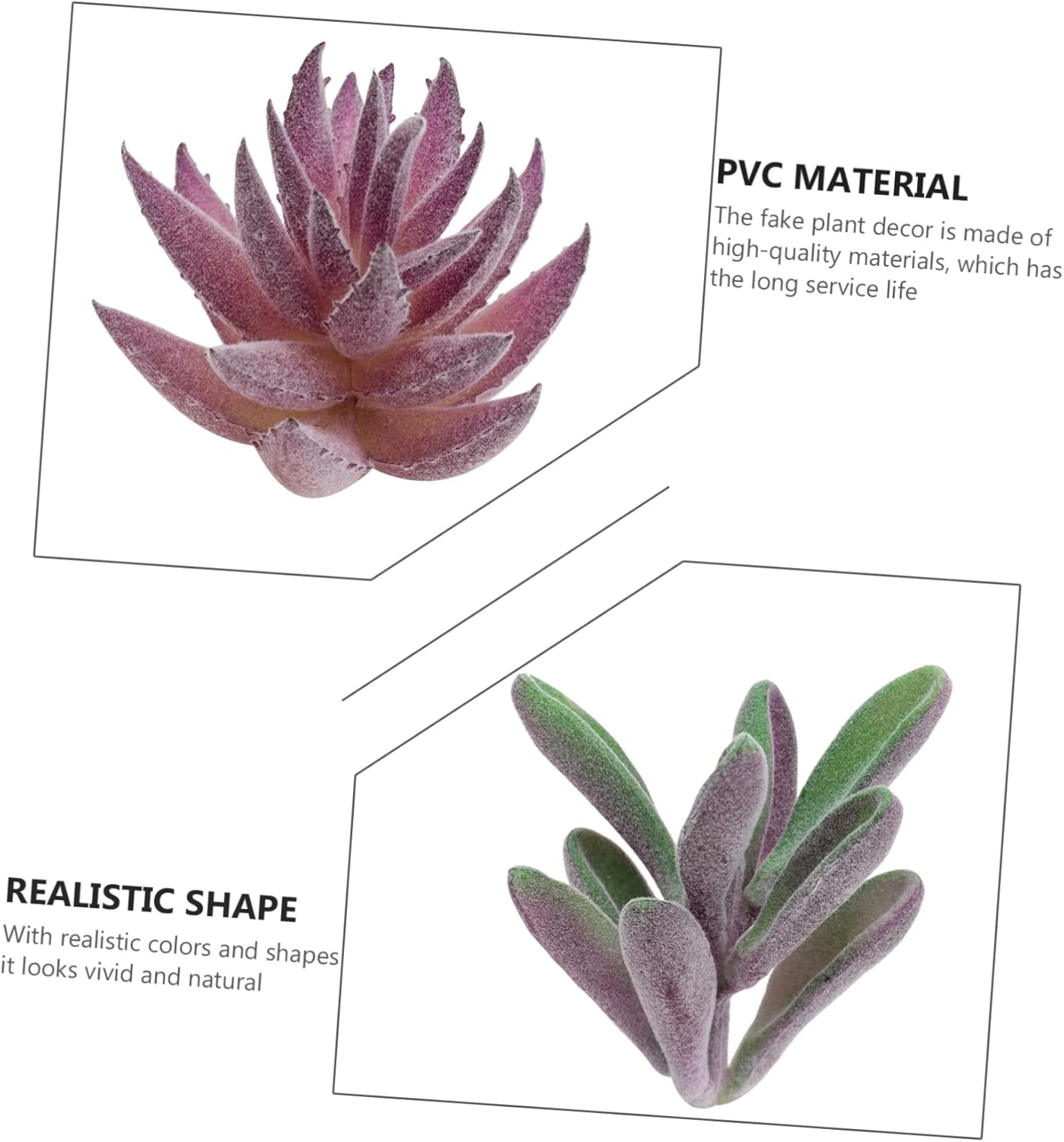BESTOYARD 18pcs Simulated Succulents Miniature Succulent Planters Plas