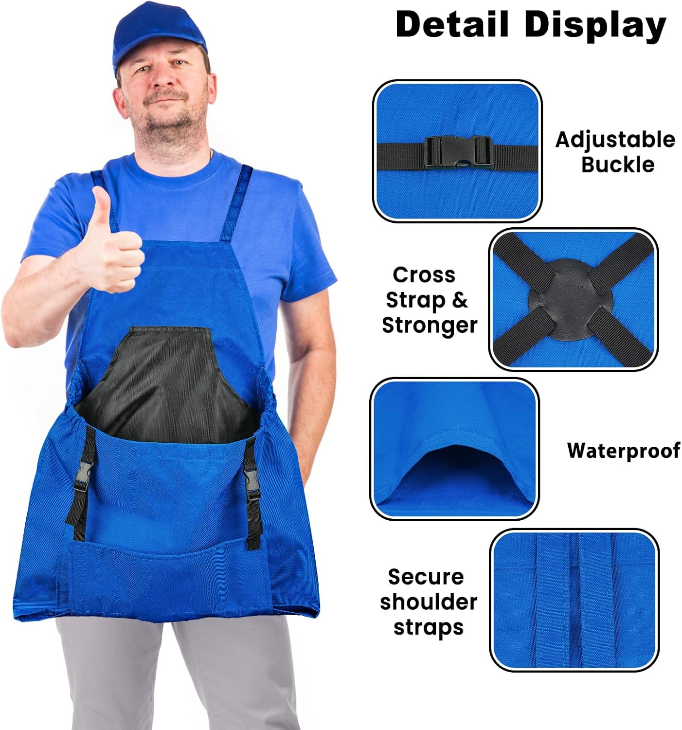 Gardening Apron, Garden Apron with Quick Release Pockets,Water Resista
