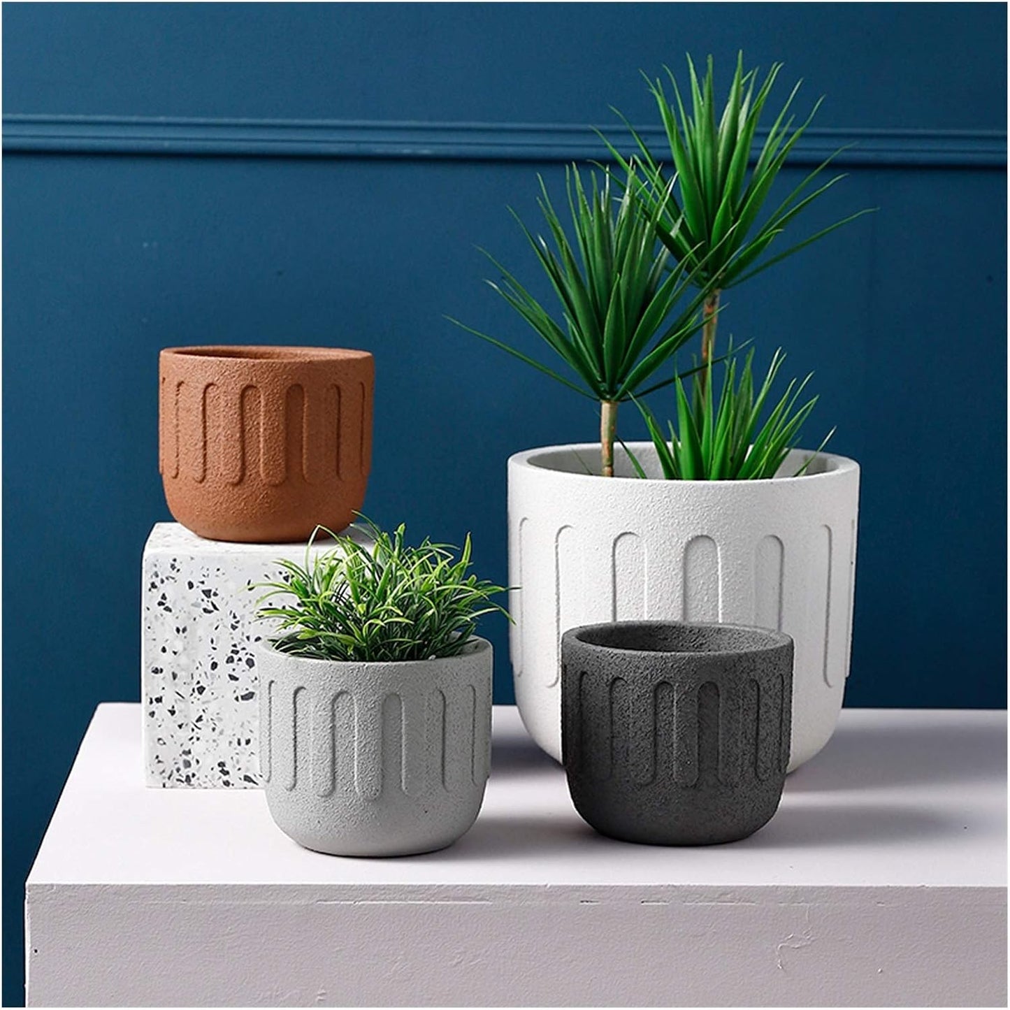 Flower Pots Cement Flower Pots Outdoor Indoor Garden Planters Plant Co