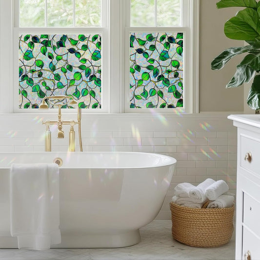 Rainbow Window Privacy Film,Heat Control,UV Blocking,Anti-Glare,Day & 