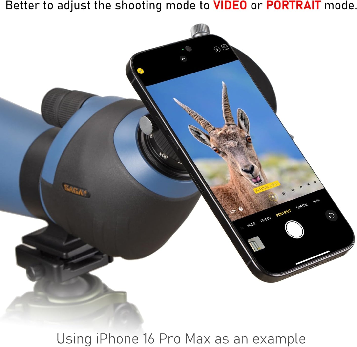 for Magsafe Digiscoping Adapter,Fits Telescope or Spotting Scope 2.5" 