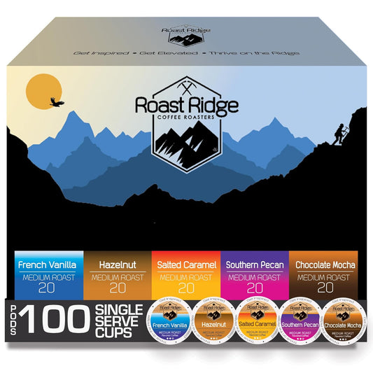 Roast Ridge Single Serve Coffee Pods for Keurig K-Cup Brewers, Variety