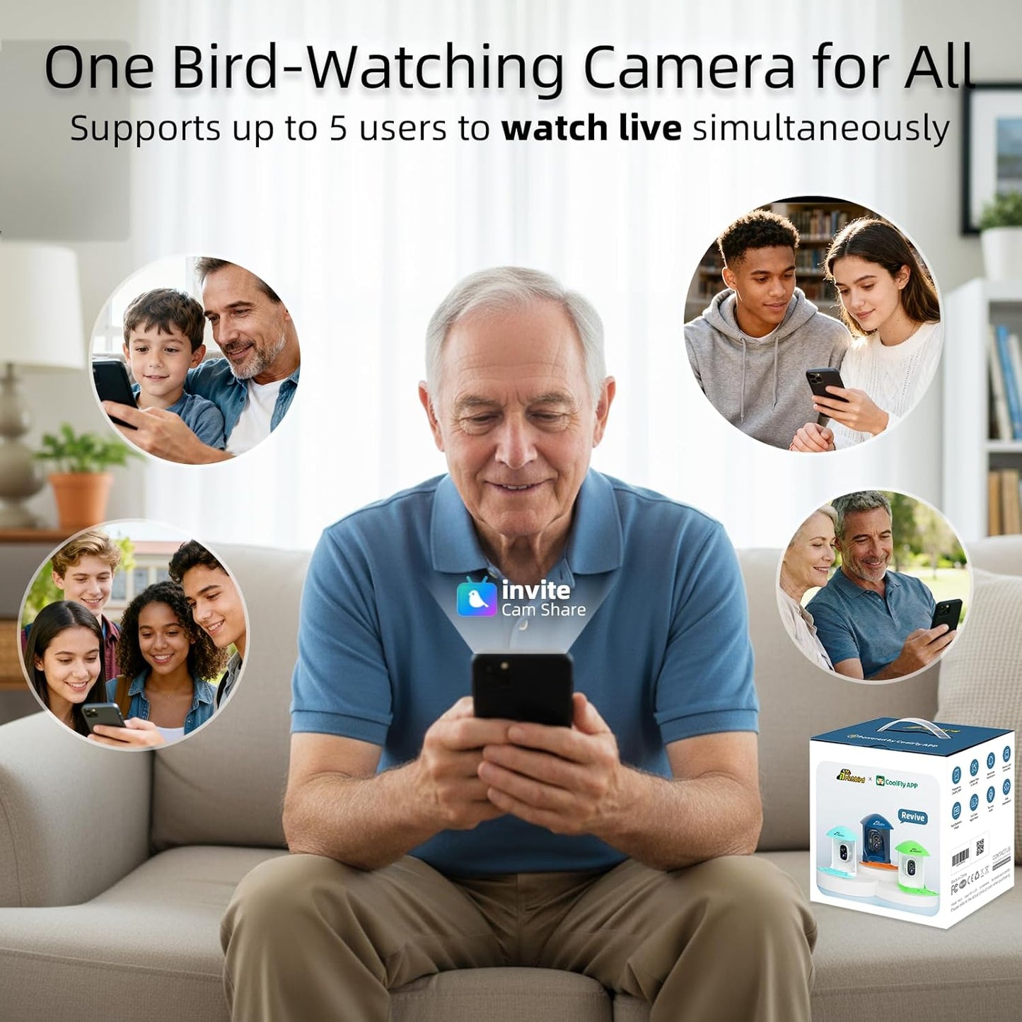 Smart Bird Feeder with 4MP HD Camera, Birdwatching Camera with Free AI Identify Birds & Solar Panel for Outdoors, Auto Video Capture & Instant Notifications, Green