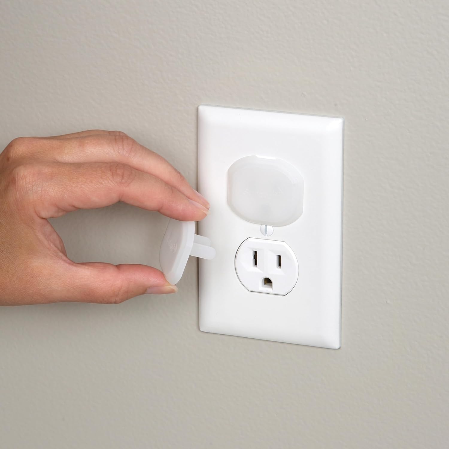 Safety 1st Electrical Outlet Baby Proof Covers, Secure Outlet Plugs, B